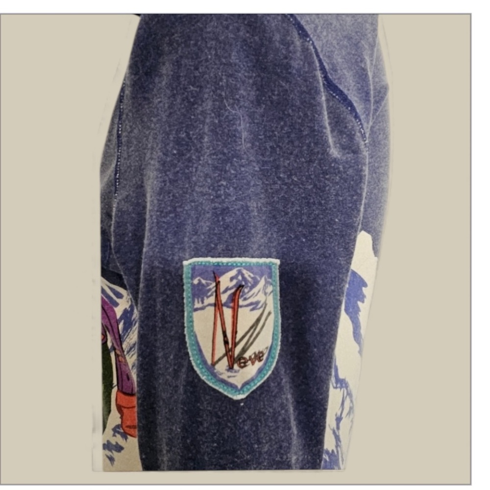 Blue Graphic Ski Jacket Base Layer Neve - Picture 3 of 4